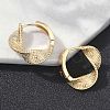 Brass Hoop Earrings EJEW-D320-08G-3