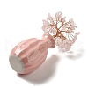 Natural Rose Quartz Chips Tree Decorations DJEW-P017-A01-4