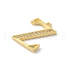 Rack Plating Brass Micro Pave Cubic Zirconia Pendant KK-H449-76G-17-2