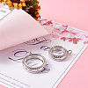 4Pcs 2 Style Alloy Glass Crystal Rhinestone Pendants PALLOY-TA0002-36B-15