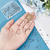 Unicraftale 24Pcs 304 Stainless Steel Ring Stud Earrings STAS-UN0057-81-4