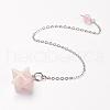 Chakra Natural Rose Quartz Dowsing Pendulums G-F516-01C-1