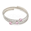 Rack Plating Brass Pave Clear Cubic Zirconia Open Cuff Wrap Bangles BJEW-B110-01P-3