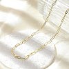 Brass Paperclip Chain Necklaces NJEW-A042-17G-03-1