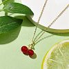 Lampwork Pendant Necklaces for Women NJEW-JN04807-2