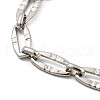 304 Stainless Steel Oval Link Chains Bracelets for Men & Women BJEW-D042-07G-2