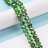 Transparent Electroplate Glass Beads Strands GLAA-F122-04B-2