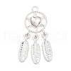 Rack Plating Alloy Rhinestone Pendants PALLOY-F311-19S-01-1