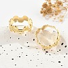 Brass Finger Rings for Women RJEW-B119-08G-2