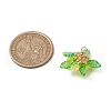 Glass with Round Shell Pearl & Acrylic Charms & Brass Seed Beads Pendants PALLOY-MZ00646-03-3