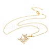 Mother's Day Brass Micro Pave Clear Cubic Zirconia Pendant Necklaces for Women NJEW-Q021-01B-G-4