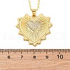 Brass Micro Pave Clear Cubic Zirconia Heart Pendant Necklaces for Women NJEW-S438-07C-G-5