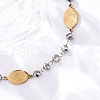 201 Stainless Steel & Electroplated Glass  Miraculous Medal Virgin Cross Charm Bracelets BJEW-B078-163G-4