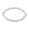 6mm Natural Blue Lace Agate Round Beaded Stretch Bracelets BJEW-JB10855-02-1