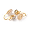 Brass Micro Pave Cubic Zirconia Ear Cuff Findings KK-F898-15E-G-2
