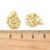 Brass Micro Pave Clear Cubic Zirconia Stud Earrings EJEW-P303-03G-5