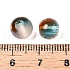 Frosted Baking Painted Glass Beads X1-DGLA-N005-8mm-10-4