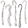 SUNNYCLUE 10Pcs 5 Styles Tibetan Style Alloy Bookmark Findings with Holes FIND-SC0008-98-1