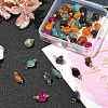 40Pcs 8 Colors Dyed Natural Dragon Veins Agate Nuggets Connector Charms PALLOY-CJ00042-5
