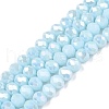 Electroplate Glass Beads Strands EGLA-A044-P6mm-B06-1