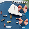   100Pcs 4 Colors Column Brass Screw Clasps KK-PH0010-58-4