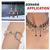 CHGCRAFT 100Pcs 5 Colors Tibetan Style Alloy Chandelier Component Links FIND-CA0009-80-7