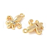 Brass Micro Pave Clear Cubic Zirconia Pendants KK-U064-10G-2