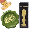 Brass Wax Seal Stamps with Wood Handle AJEW-WH0412-0207-1