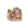 Brass Micro Pave Cubic Zirconia Charms ZIRC-L091-048-2