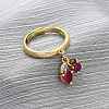 Brass Micro Pave Cubic Zirconia Open Cuff Rings for Women RJEW-U057-12B-G-1