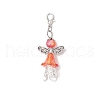 Angel Glass Beaded & Acrylic Pendants Decorations HJEW-JM03400-4