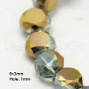 Electroplate Glass Beads EGLA-D028-03-1