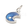925 Sterling Silver Blue Enamel Pendants STER-C014-02D-S-2