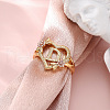 Heart with Flower Hollow Out Brass Finger Rings FS-WG99C3E-30-1