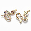 Brass Micro Pave Cubic Zirconia Pendants KK-R130-001G-NF-3