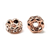 Brass Rhinestone Spacer Beads X-RB-A014-L6mm-01RG-NF-3