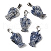Natural Blue Spot Jasper Pendants G-B127-10P-02-2