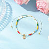 Adjustable Glass Seed Round Beaded Braided Bracelets BJEW-MZ00187-01-1