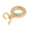 Brass with Cubic Zirconia Pendants KK-G496-08G-2
