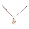 Mother's Day Jewellery Summer Beach Natural Cultured Freshwater Pearl & Natural Shell Pendant Necklaces NJEW-JN05100-01-3