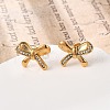 304 Stainless Steel Micro Pave Clear Cubic Zirconia Stud Earrings EJEW-I318-01G-03-2