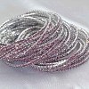 Brass Rhinestone Tennis Bracelets WG6EB7A-13-1