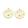 Ion Plating(IP) 201 Stainless Steel Pendants STAS-T063-183G-2