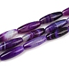 Natural Striped Agate/Banded Agate Beads Strands G-S280-10B-2