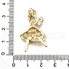 Rack Plating Brass Micro Pave Cubic Zirconia Pendants KK-D343-14G-C-3