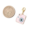 Music Theme Alloy Enamel Pendant Decorations HJEW-JM03285-3