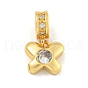 Brass Micro Pave Clear Cubic Zirconia Pendants KK-U007-02G-011-1