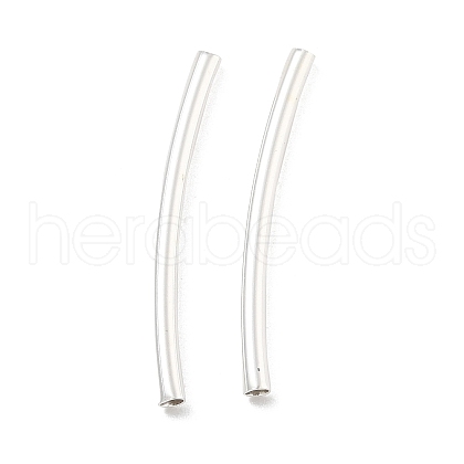 Brass Curved Tube Beads KK-B120-04B-S-1