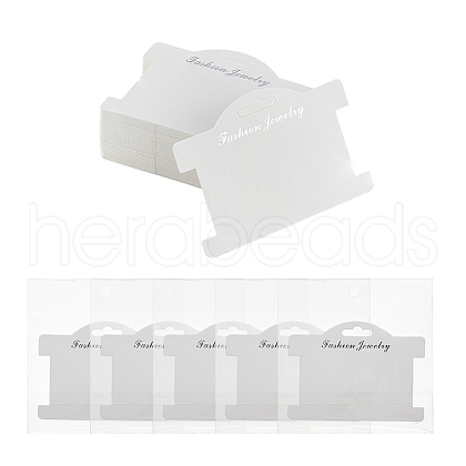 100Pcs Paper Bracelet Display Cards CDIS-WH0027-11B-01-1