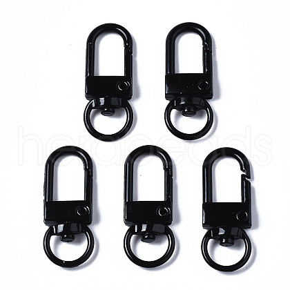 Spray Painted Eco-Friendly Alloy Swivel Snap Hooks Clasps PALLOY-T080-02A-NR-1